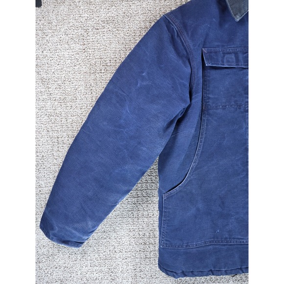 Vintage Carhartt C26 NVY Navy Mens Blue Work Chore Coat Jacket Size Large - Picture 13 of 16